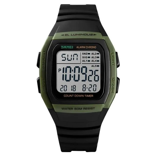 SKMEI 1278 Fashion Men Sports Digital Watch w/ Count Down