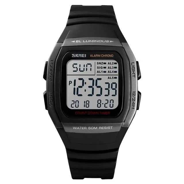 SKMEI 1278 Fashion Men Sports Digital Watch w/ Count Down