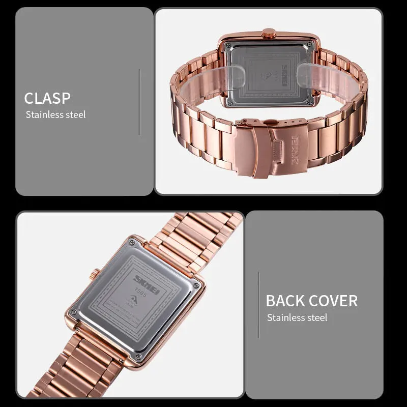 SKMEI 1505 Simplified Square LED Watch Waterproof w/ Night Light