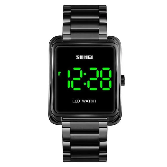 SKMEI 1505 Simplified Square LED Watch Waterproof w/ Night Light