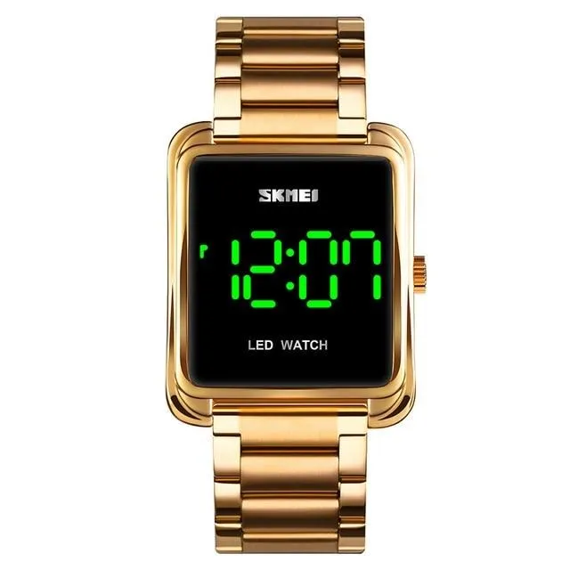 SKMEI 1505 Simplified Square LED Watch Waterproof w/ Night Light