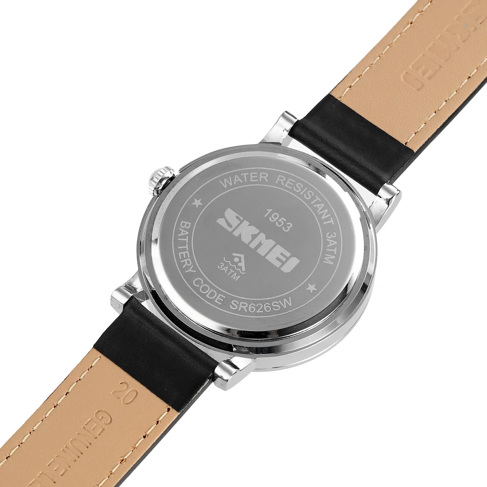 SKMEI 1953 Stylish Rhinestone Watch Bracelet for Women w/ PU Leather Strap