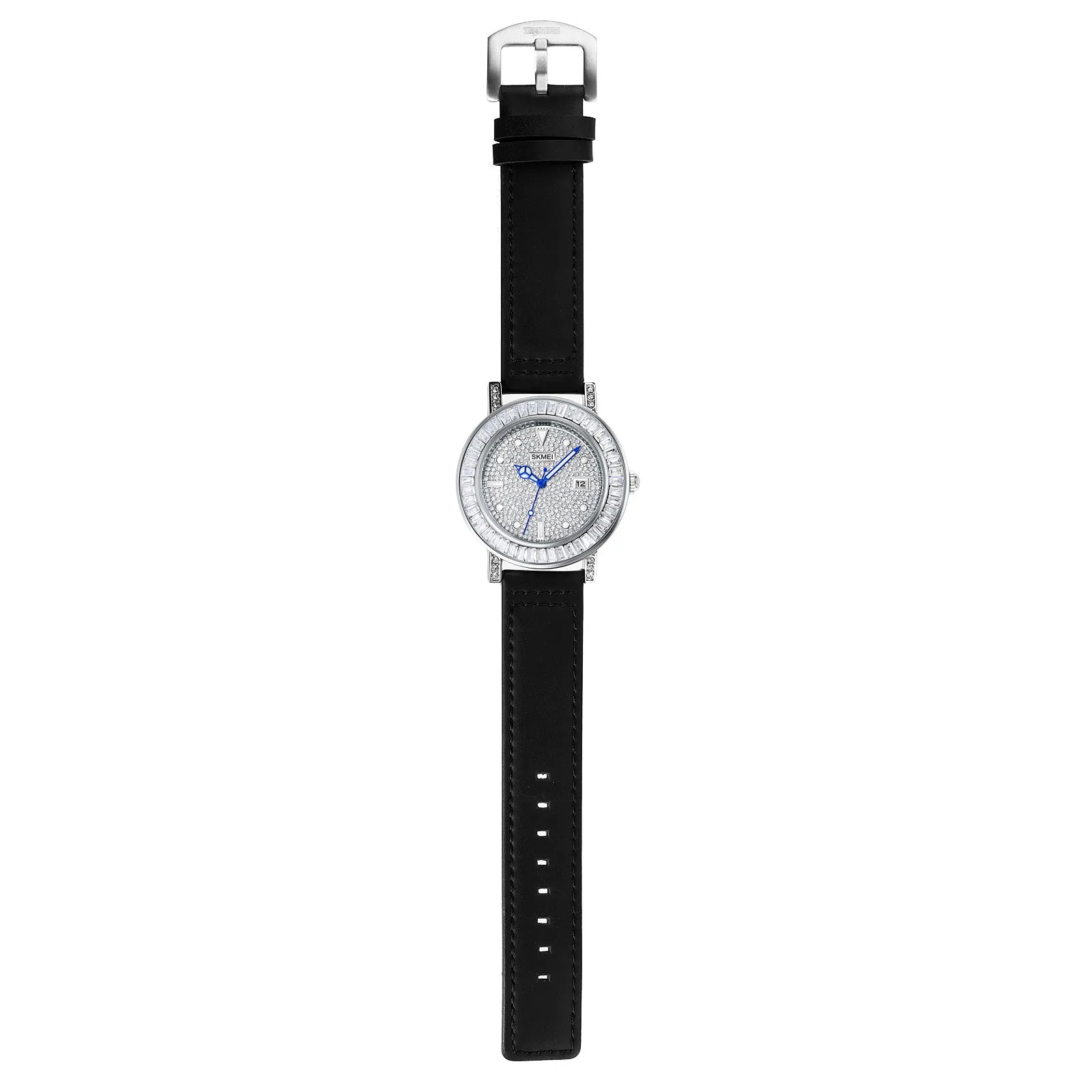 SKMEI 1953 Stylish Rhinestone Watch Bracelet for Women w/ PU Leather Strap