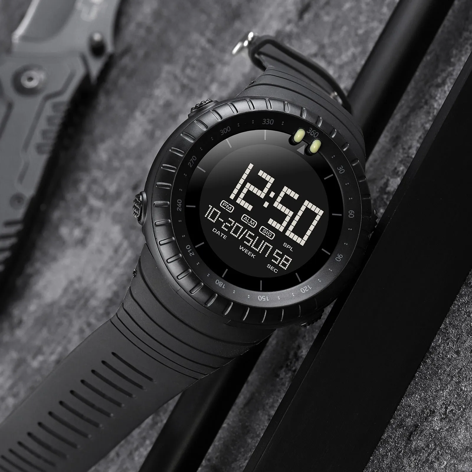 SKMEI 1992 50mm Digital Sports Watch for Men Waterproof IP68 w/ LED Light