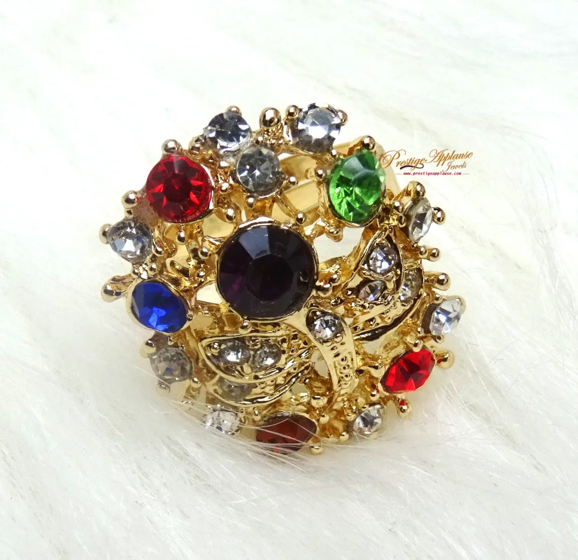 Sparkling Gold Multi color Costume Fashion Party Wedding Necklace Earring Bracelet Jewellery Set