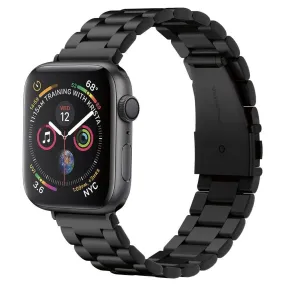 Spigen Apple Watch (42/44/SE/45/46/49mm) Modern Fit Metal Rem - Sort