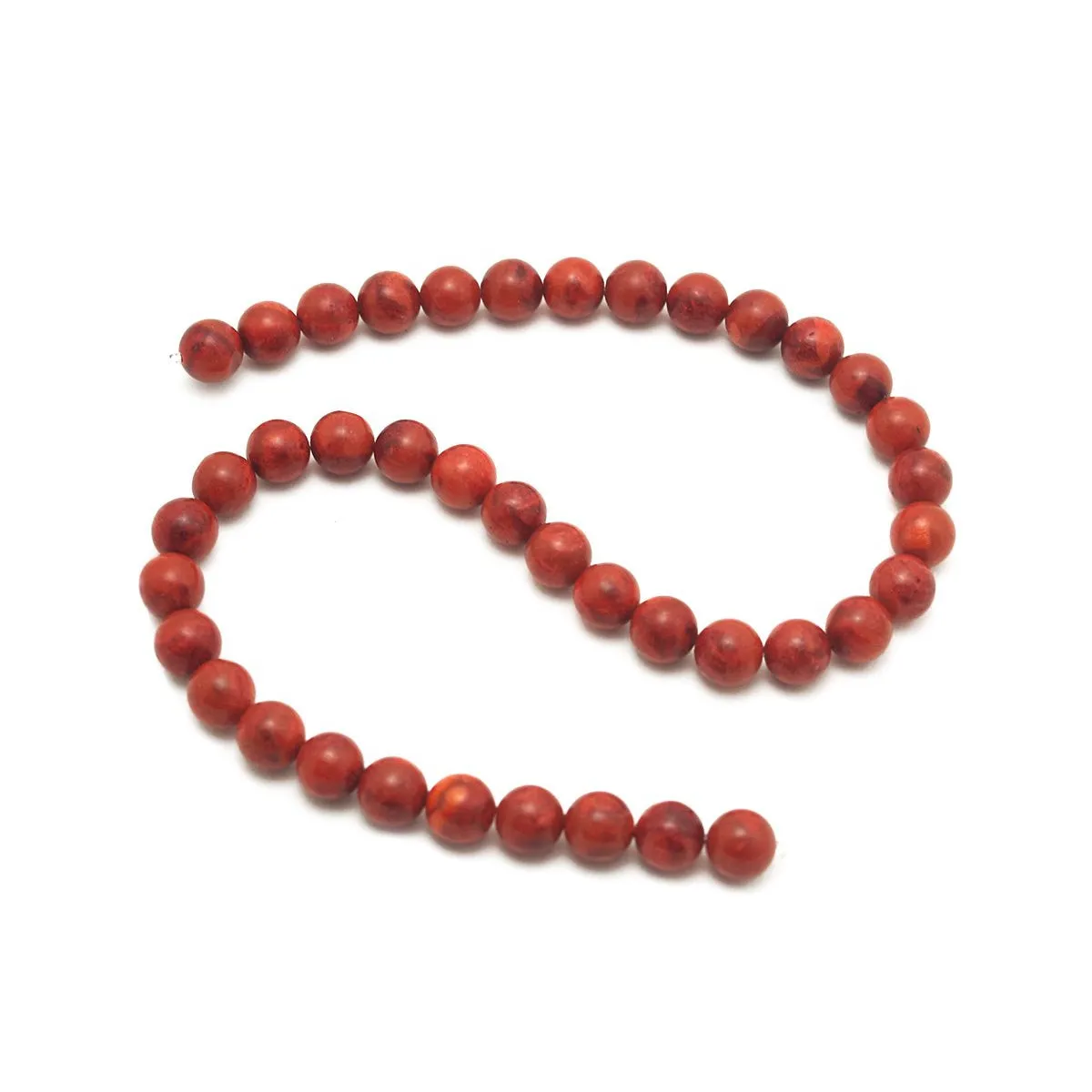 Sponge Coral Smooth Rounds 10mm, 12mm Strand