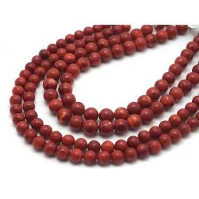 Sponge Coral Smooth Rounds 10mm, 12mm Strand
