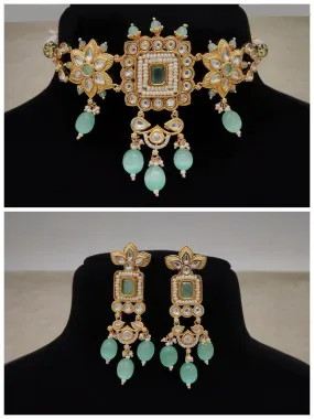 Square Shape Beads Choker Set