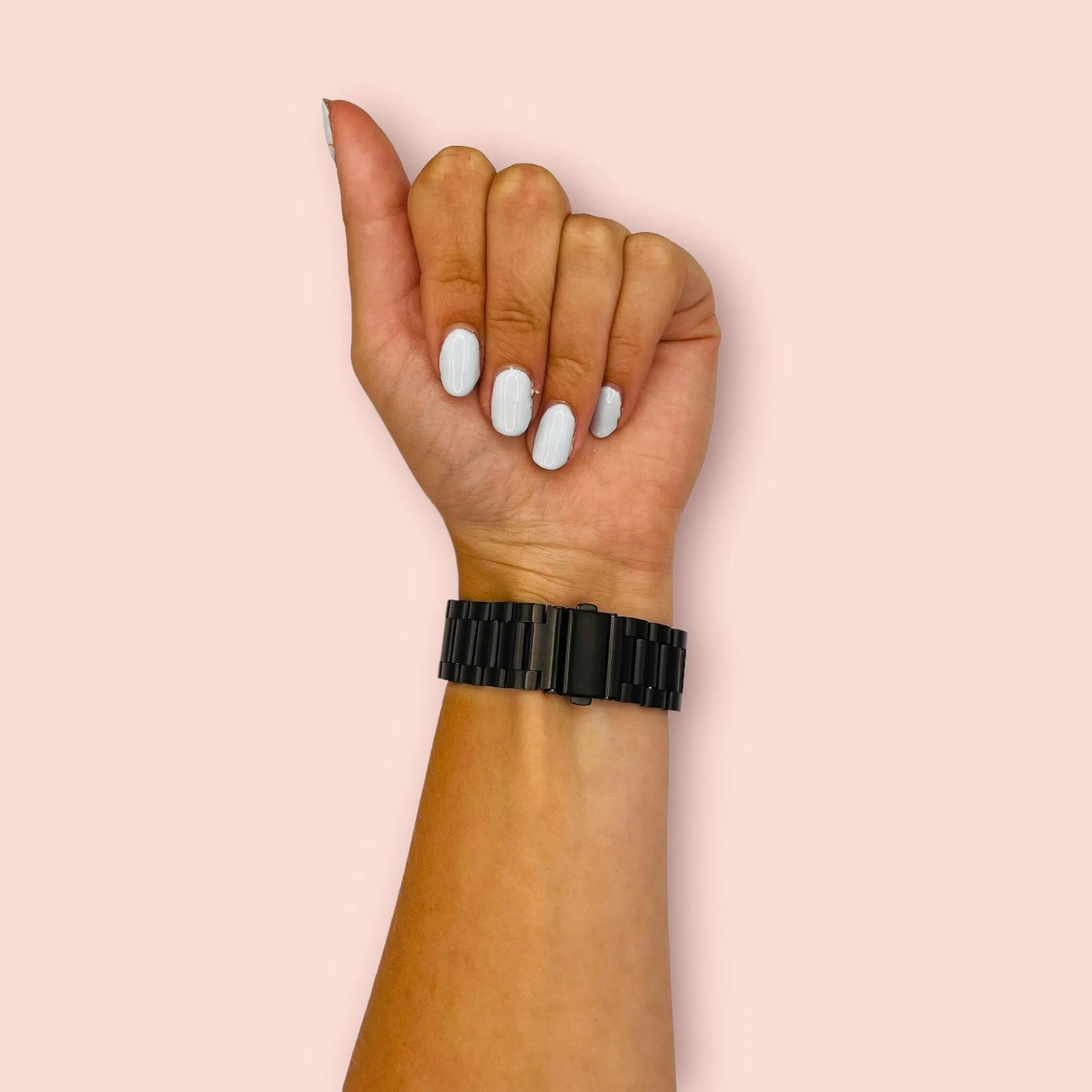 Stainless Steel Link Watch Strap Compatible with the Garmin Venu SQ
