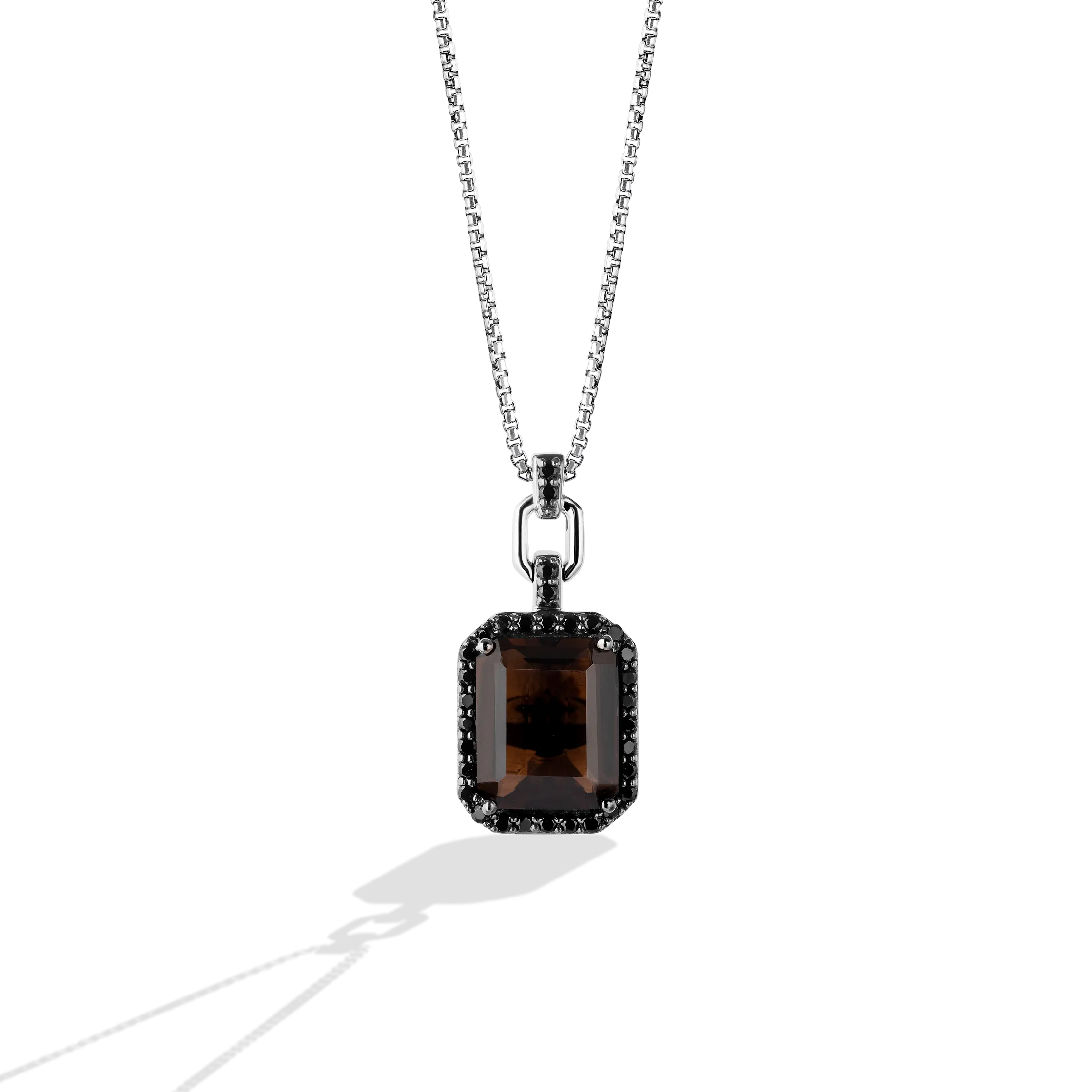Star Wars™ Fine Jewelry THE WOOKIEE WOMEN'S PENDANT 1/4 CT.TW. Black Diamonds and Smokey Quartz Silver