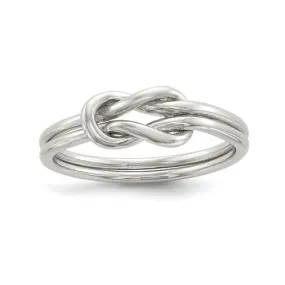 Sterling Silver Infinity Double Love Knot Ring