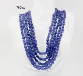 Tanzanite Quartz Necklace Gemstone Necklace Violet Quartz Beaded Necklace Gemstone Necklace Quartz Necklace Blue Violet Necklace SKU 6142937