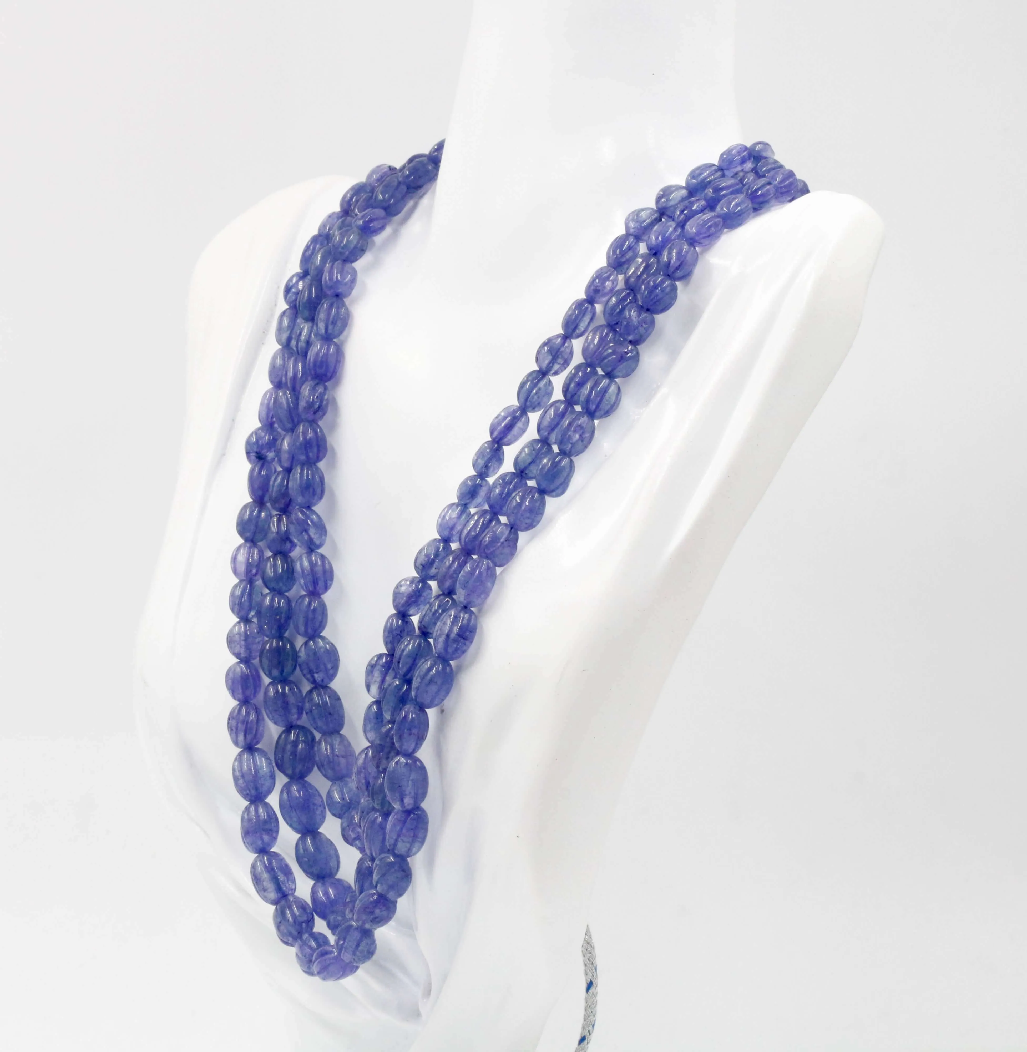 Tanzanite Quartz Necklace Gemstone Necklace Violet Quartz Beaded Necklace Gemstone Necklace Quartz Necklace Blue Violet Necklace SKU 6142937