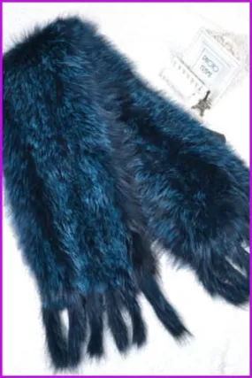 Tassel Fox Fur Scarf
