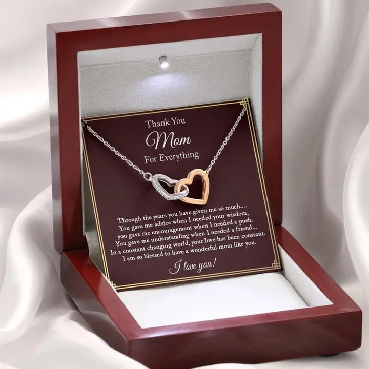 Thank You Mom For Every Thing Necklace, Mom Birthday Gift From Daughter and Son, Mom Necklace, Anniversary Gifts, Mother's Day Gifts