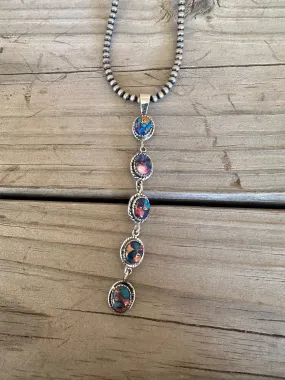 ‘The Cassidy Pendant” Handmade Pink Dream Mojave & Sterling Silver Pendant Signed Nizhoni