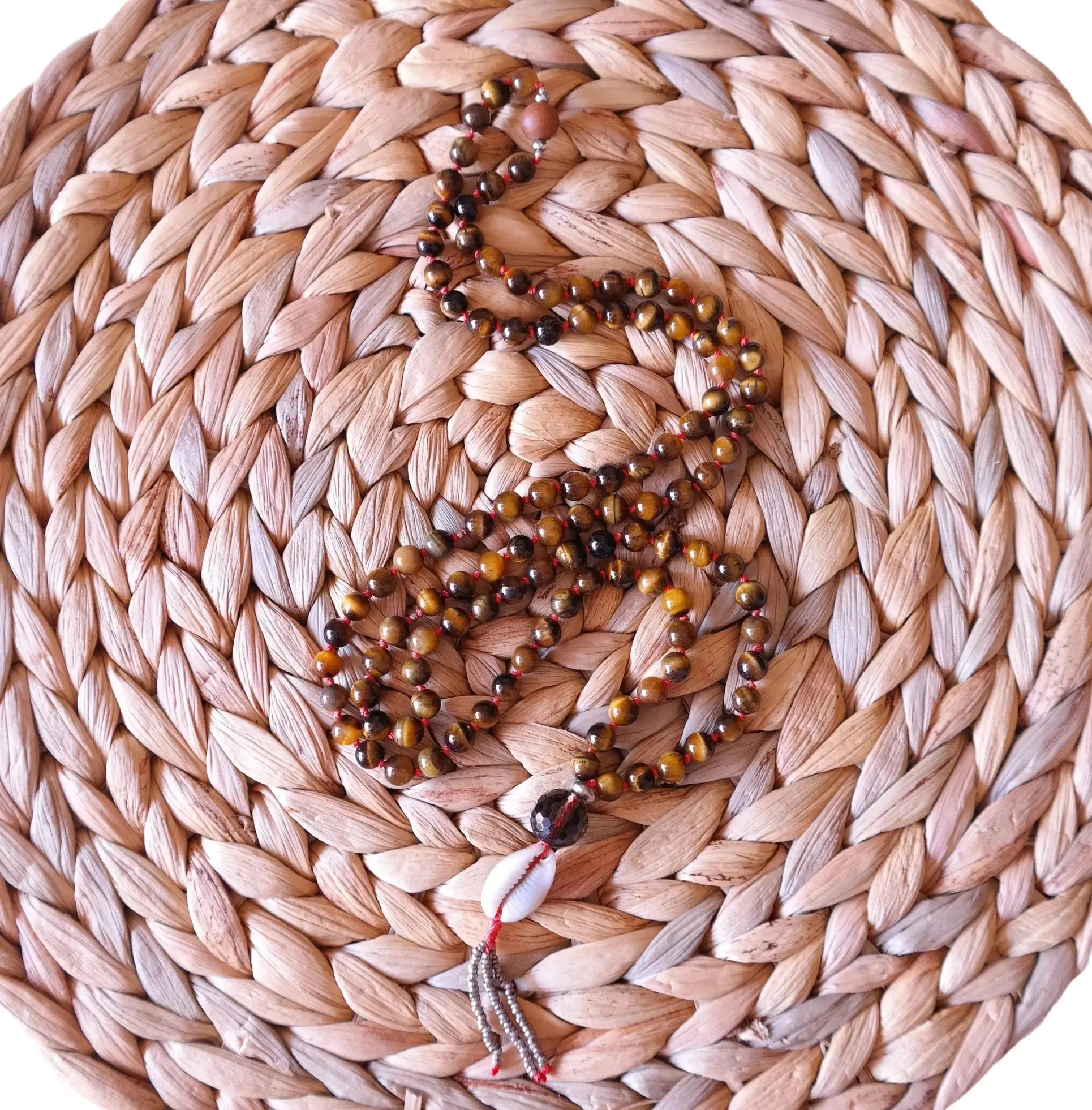Tiger's Eye Mala Necklace - Tiger's Serenity Mala Beads
