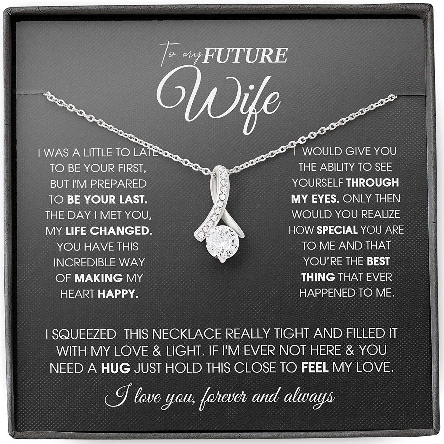 To My Future Wife Necklace, Future Wife Gifts Alluring Beauty Necklace