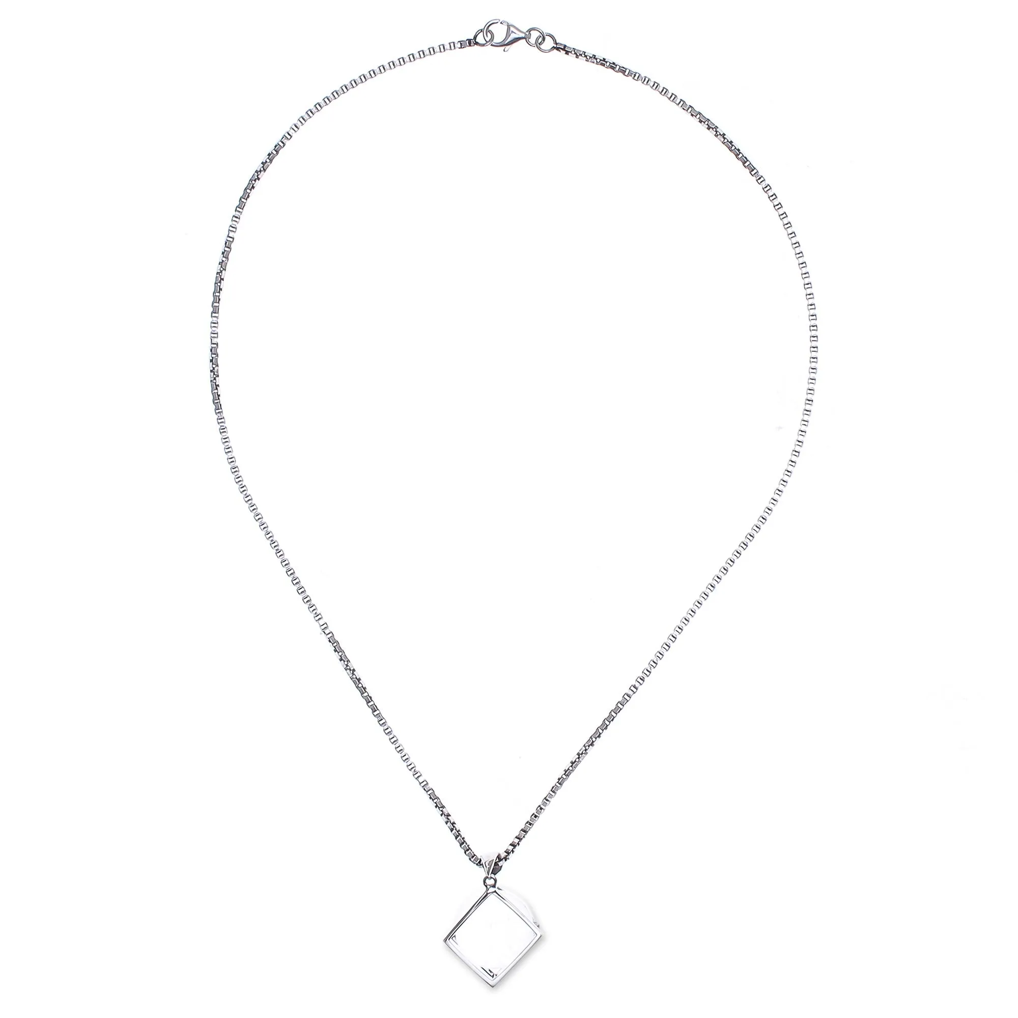 Translucent Raindrop Modern Sterling Silver Necklace with Quartz