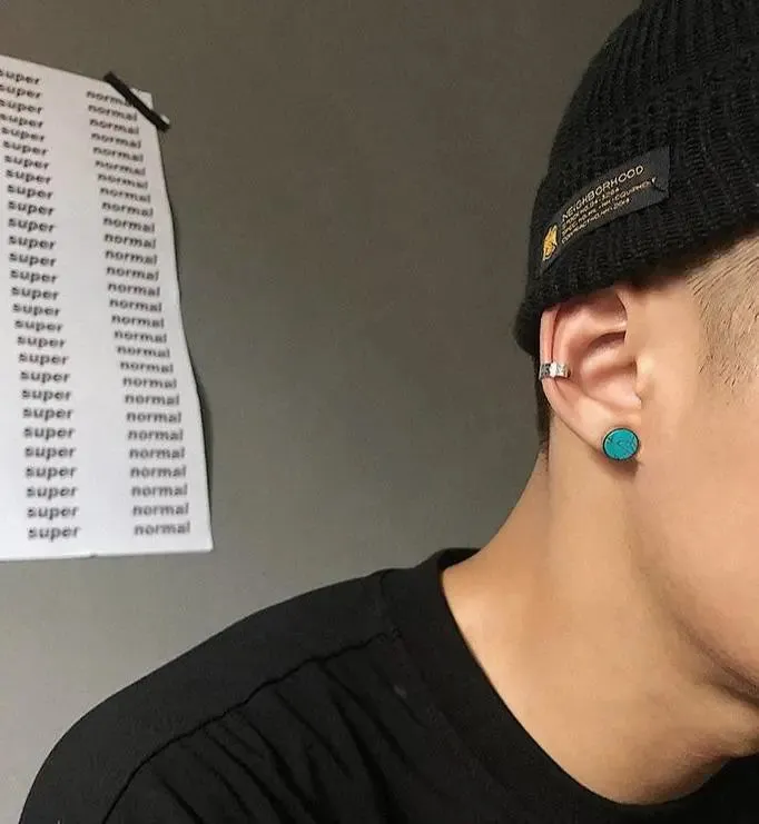 Turquoise Cracked Earrings
