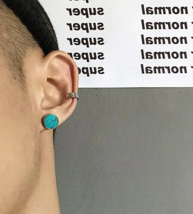 Turquoise Cracked Earrings