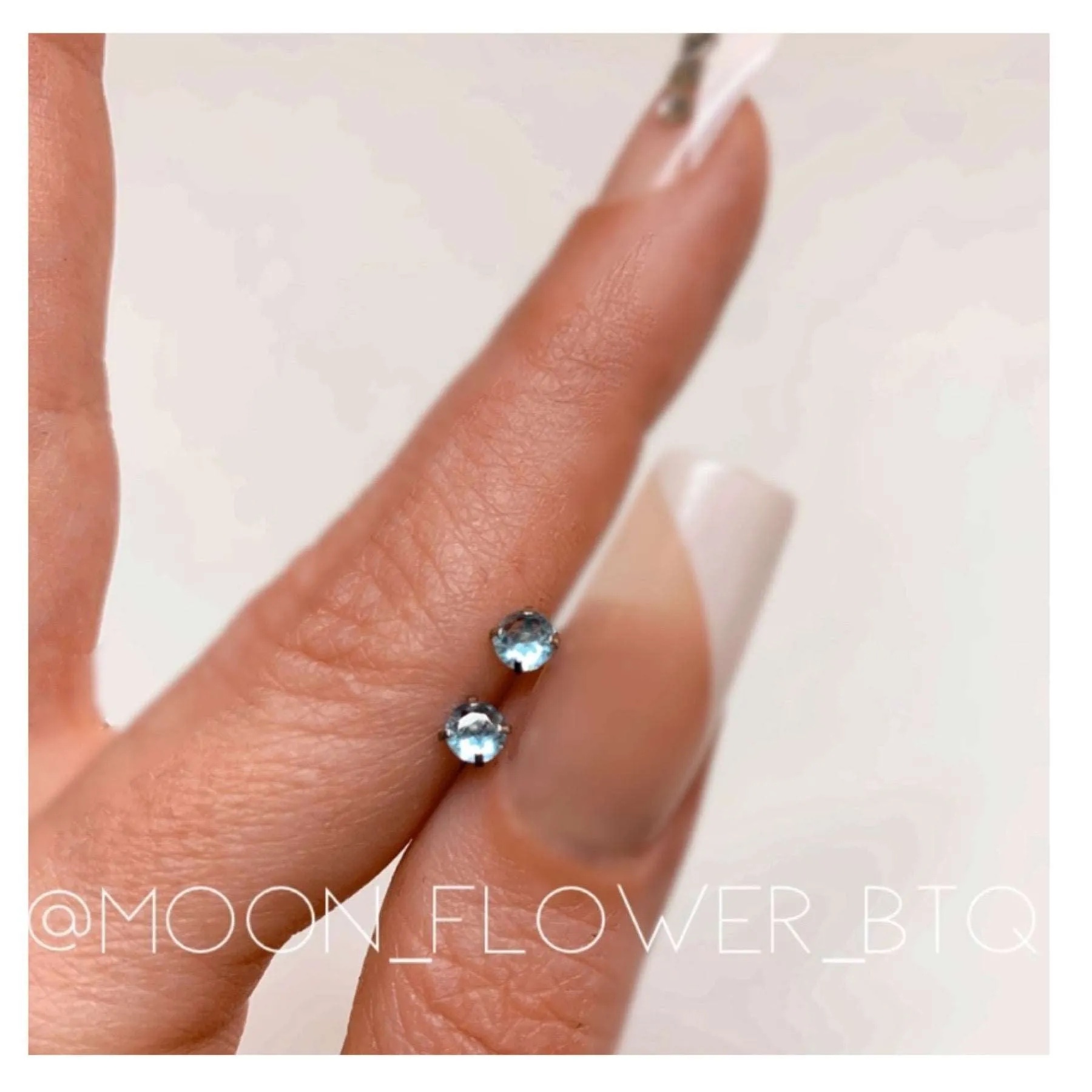 Turquoise CZ Double Ended Earrings