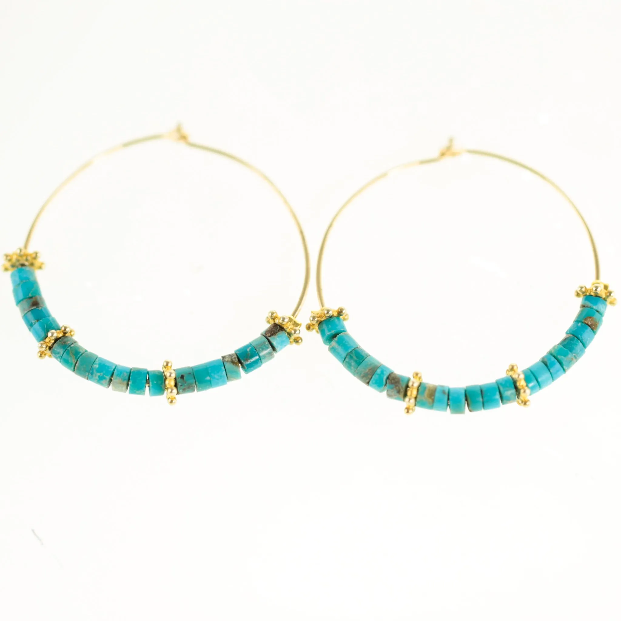 TURQUOISE HEISHI HOOP