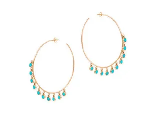 Turquoise Hoops EARRINGS