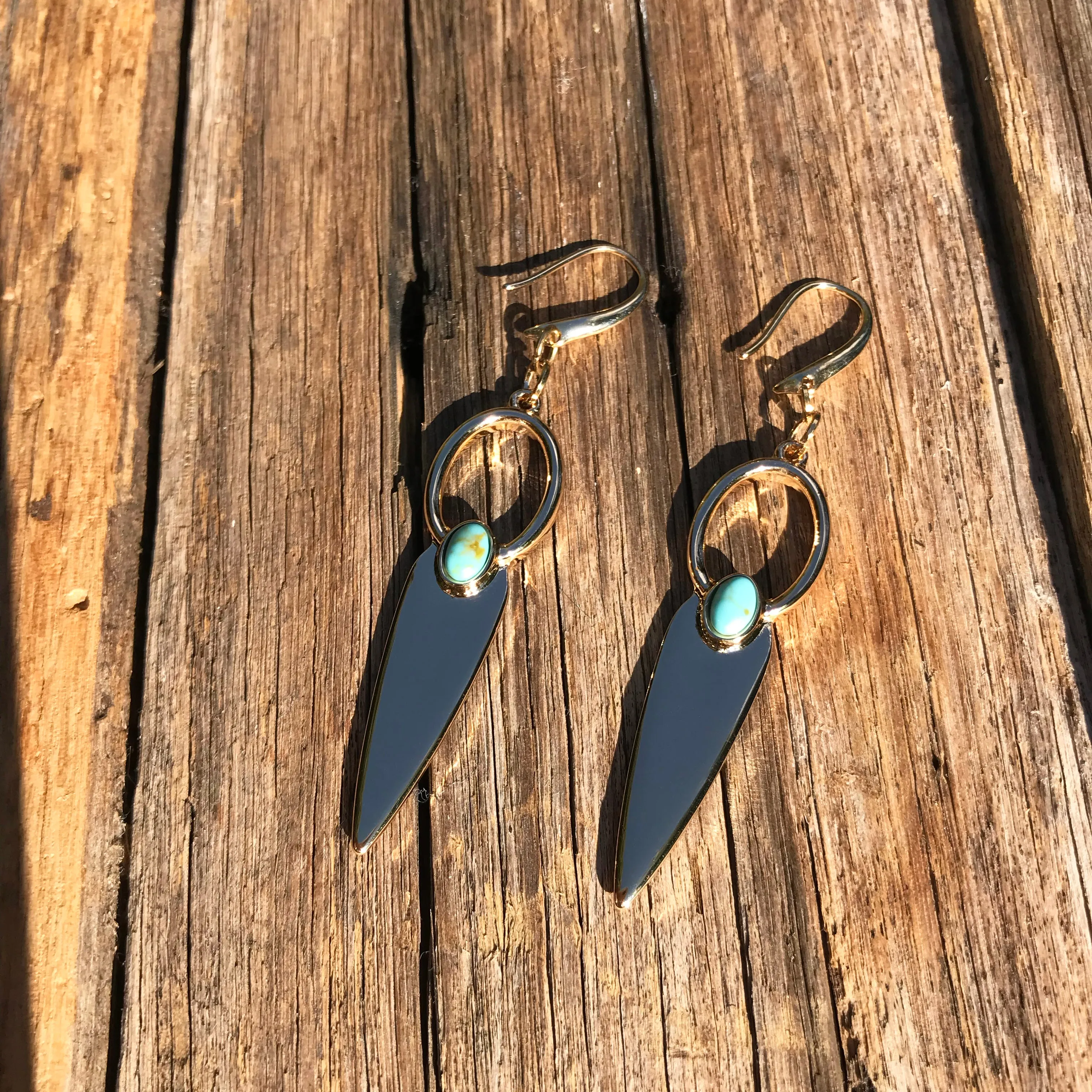 Turquoise Spear Earrings