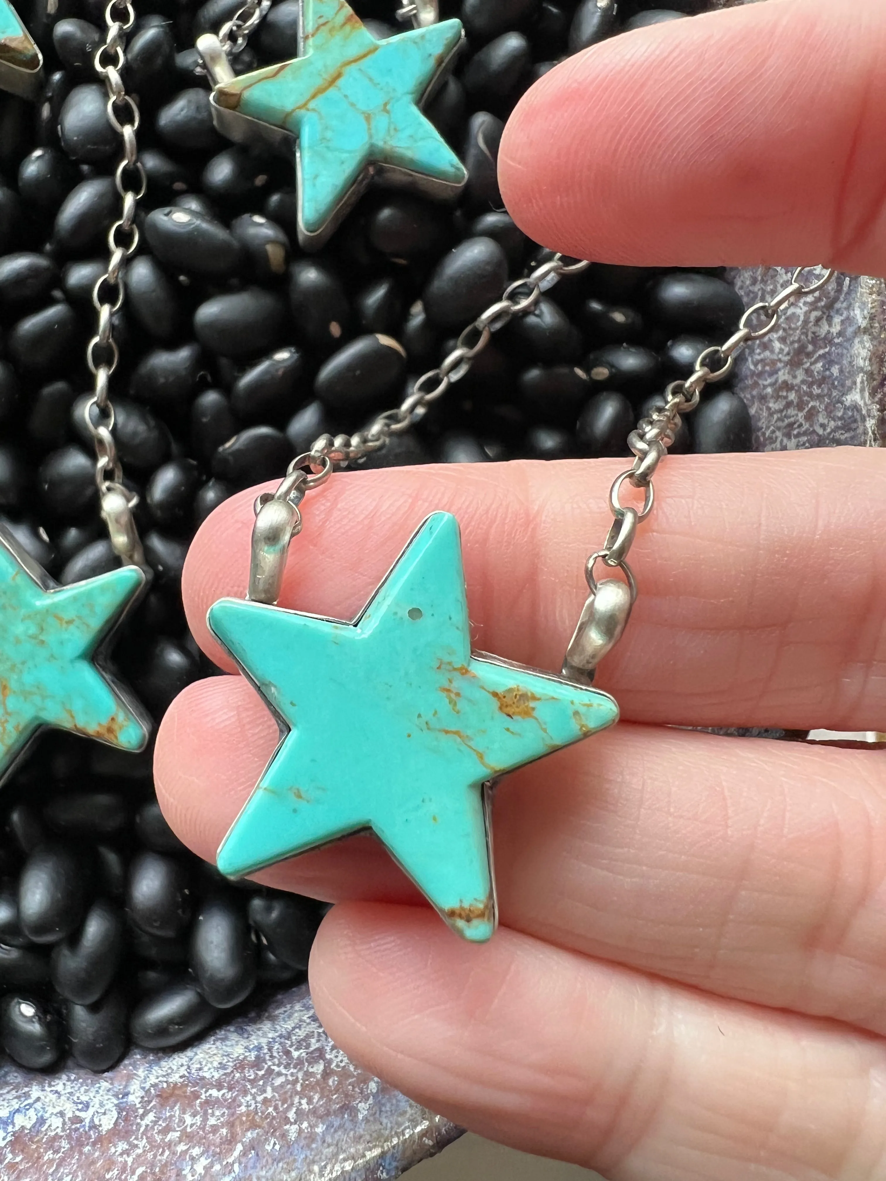 Turquoise Star Necklace Small