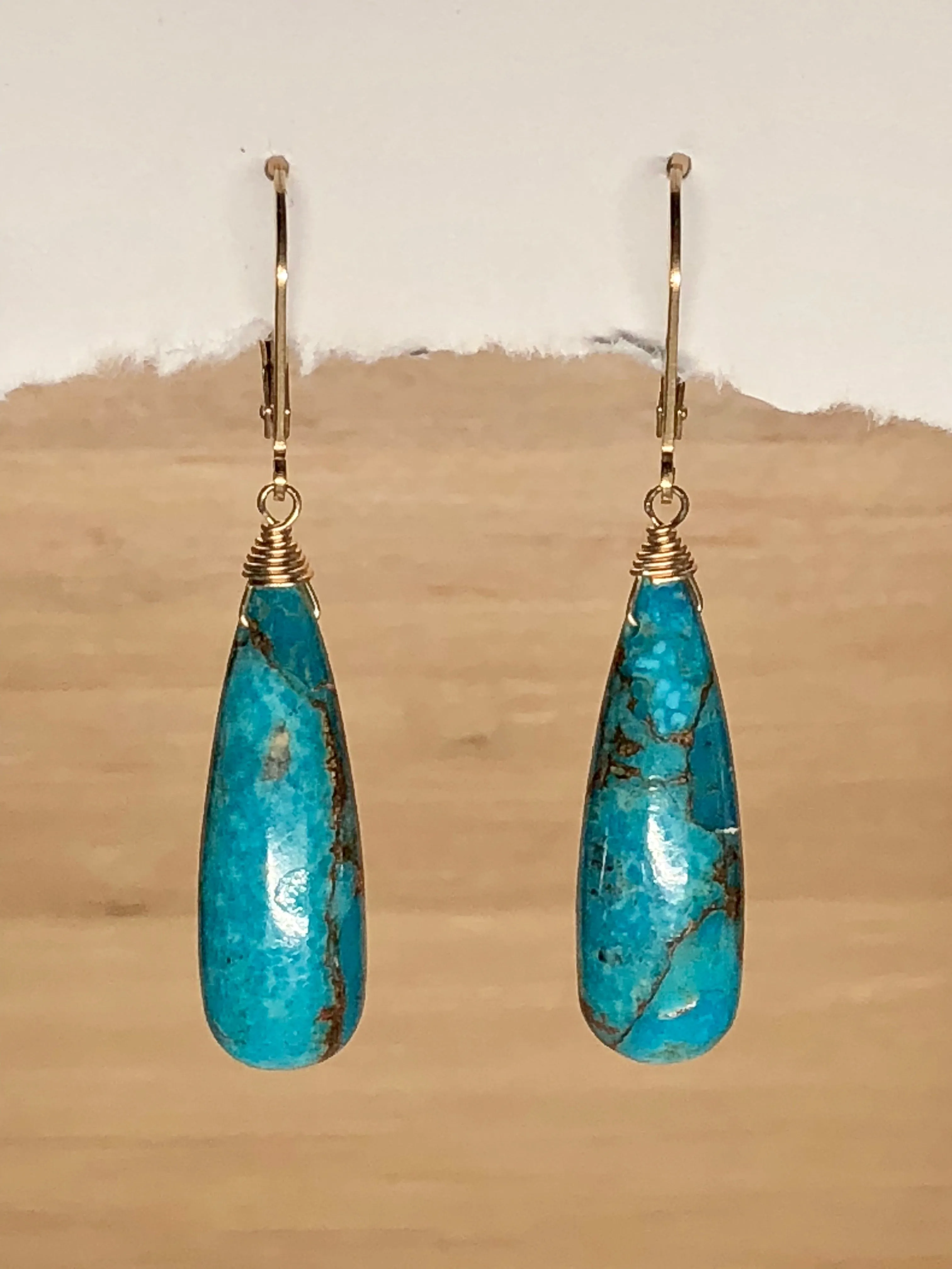 Turquoise Tear drop earrings