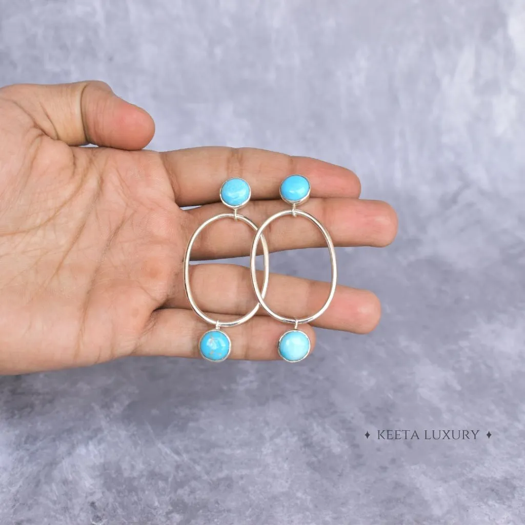 Twin Twinkle - Turquoise Earrings