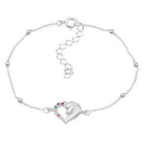 Unicorn Silver Chain Bracelet 