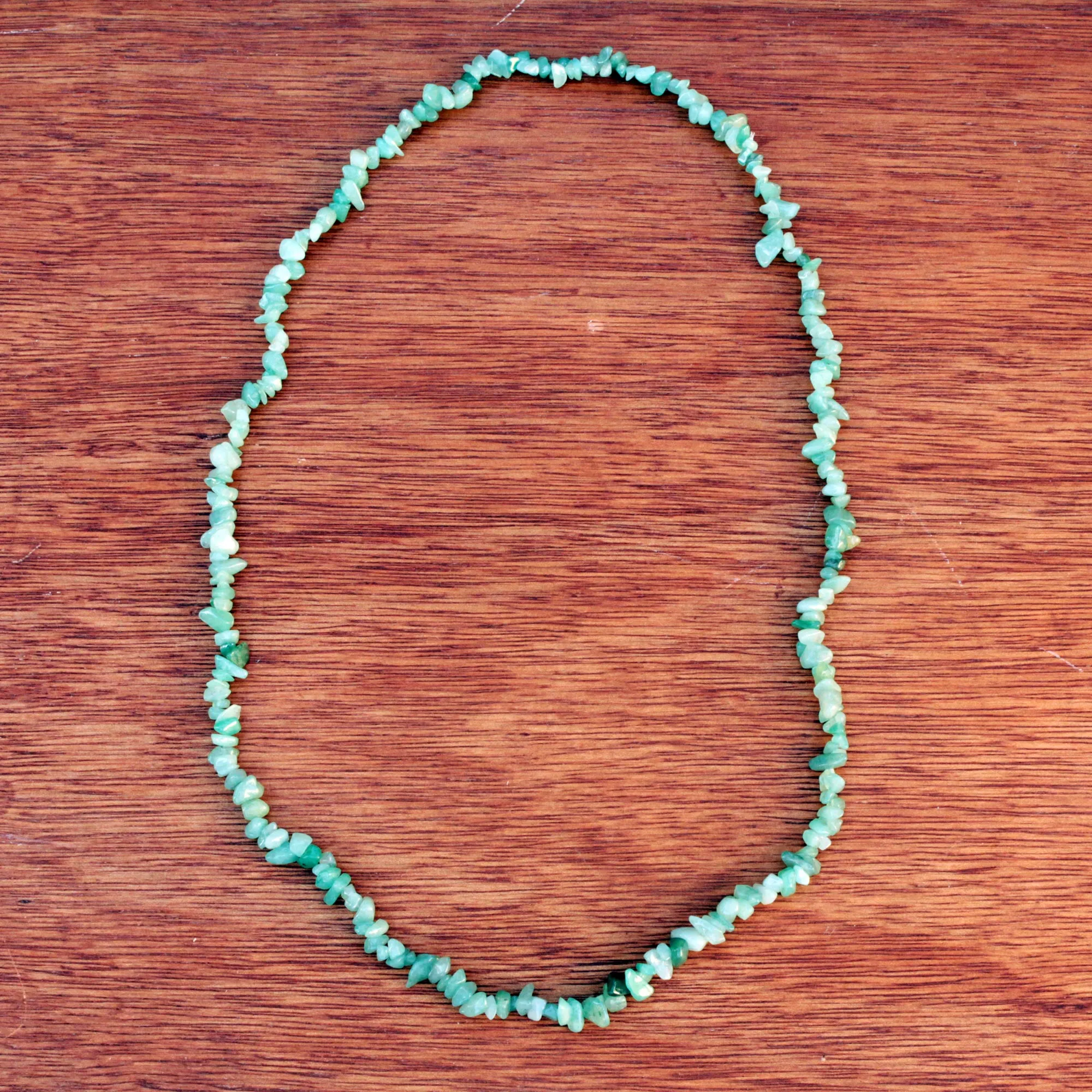 Verdant Meadows Brazil Artisan Crafted Green Quartz Beaded Long Necklace