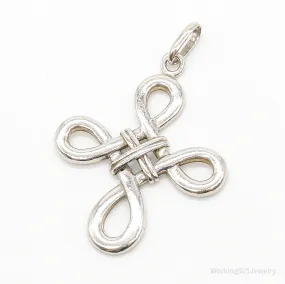 Vintage Designer Boma Celtic Cross Sterling Silver Pendant