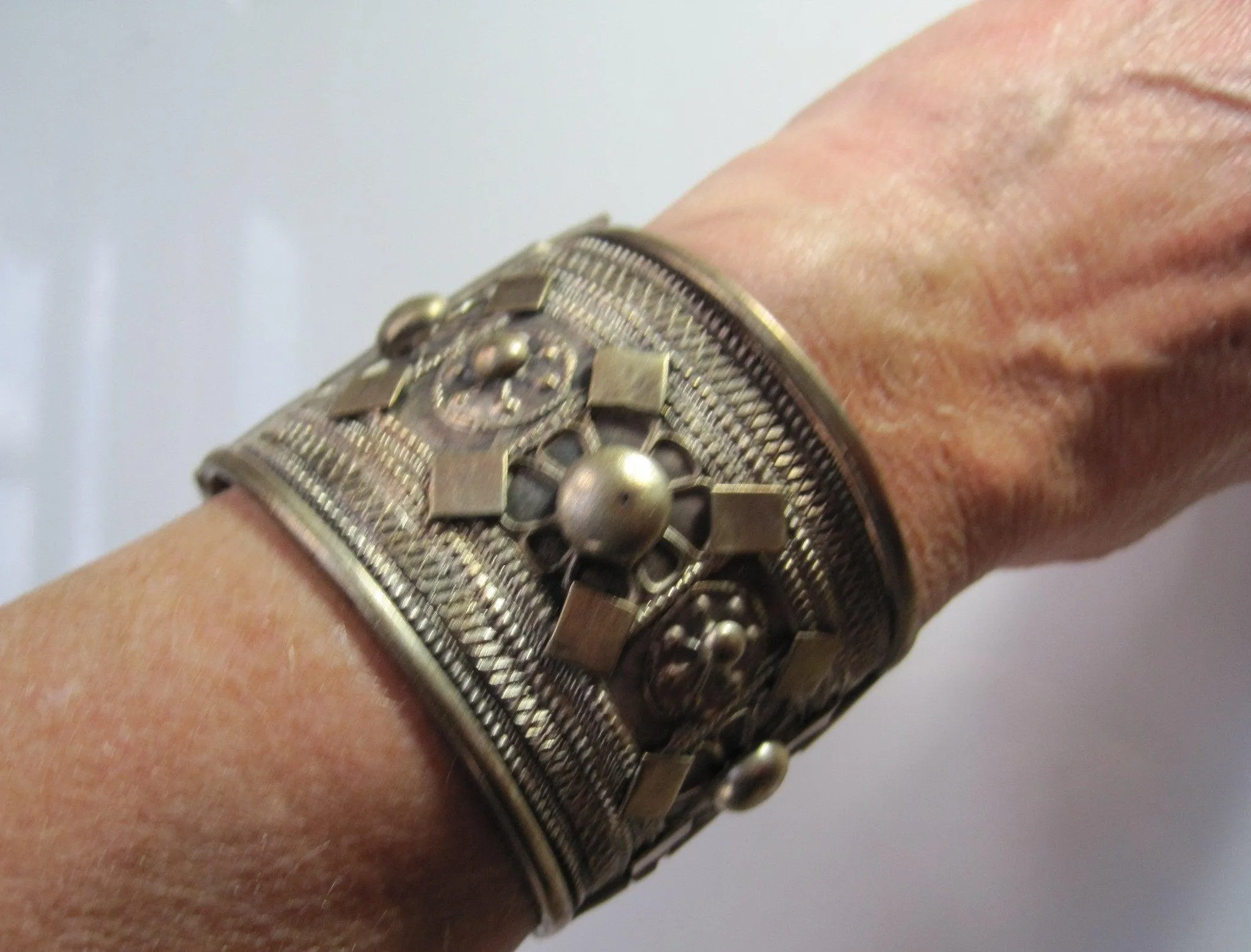 Vintage Nubian Rashaida Bedouin Silver Bracelet