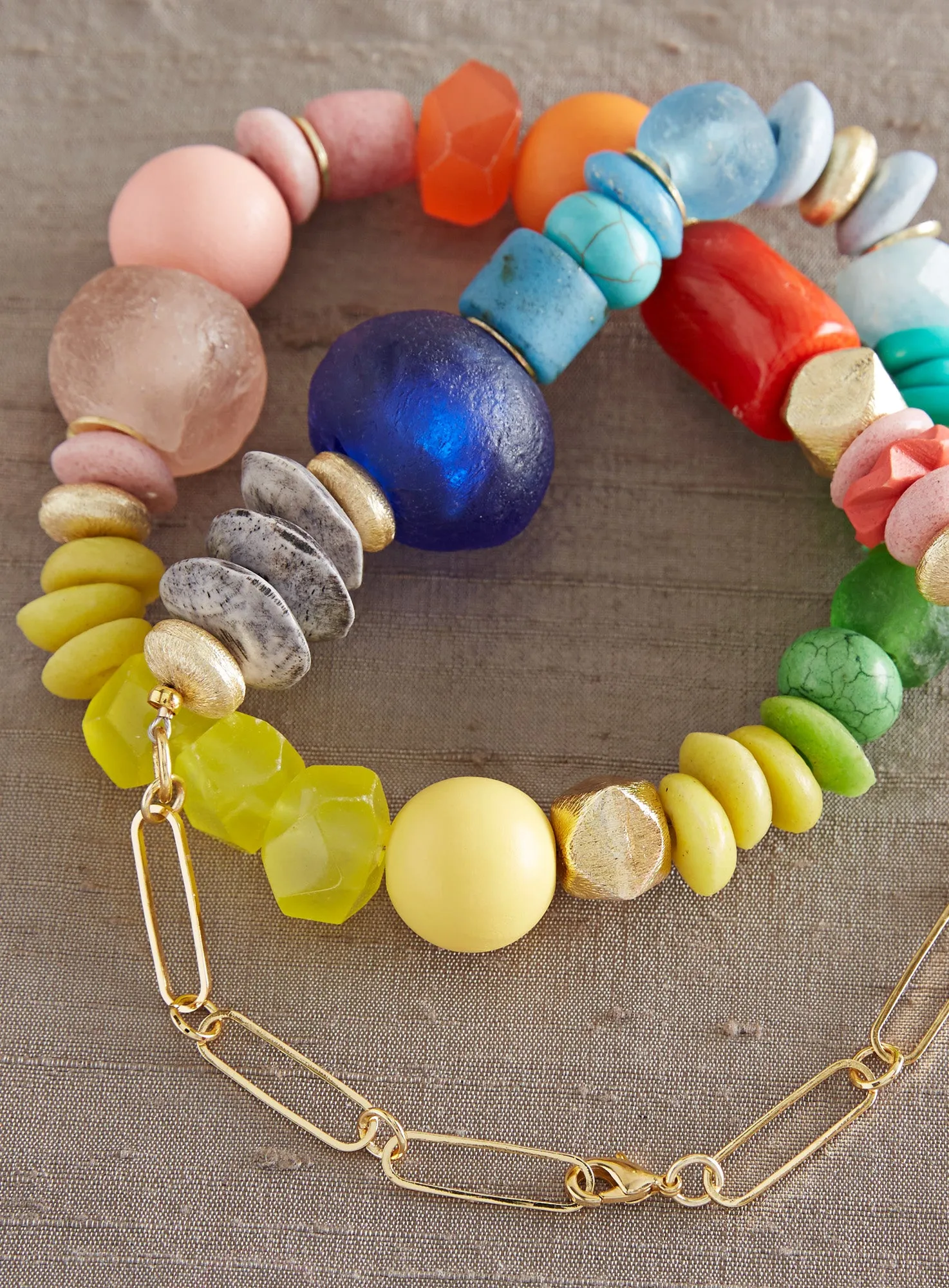 Wear the Rainbow Bead Necklace
