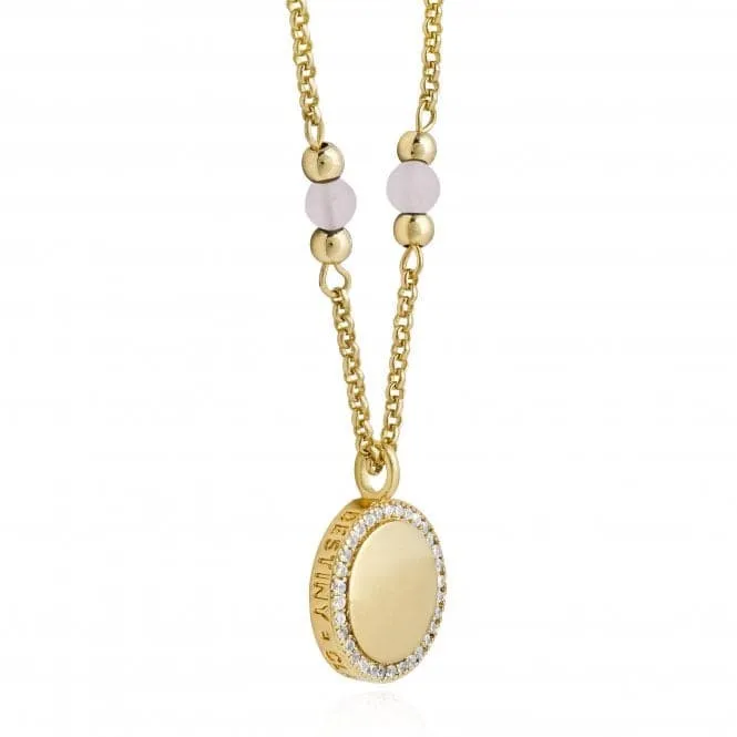 Wellness Gems Gold Rose Quartz 45cm With 5cm Extender Necklace 3848