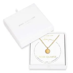 Wellness Gems Gold Rose Quartz 45cm With 5cm Extender Necklace 3848