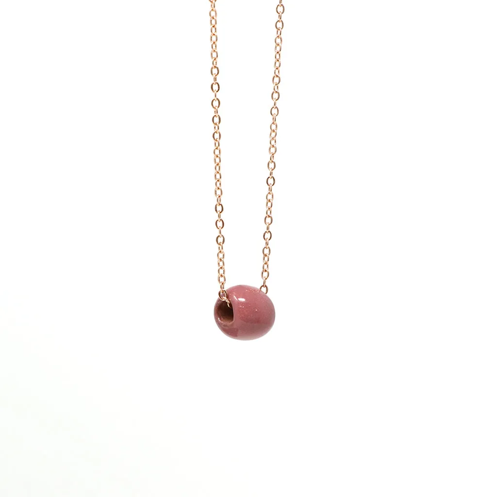 Wine Bead Necklace
