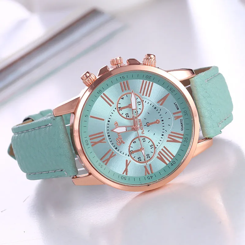 Women's Belt Leather Watch Strap Women's Fashion Women's Watch Scale Men's Watch
