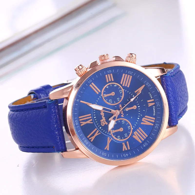 Women's Belt Leather Watch Strap Women's Fashion Women's Watch Scale Men's Watch