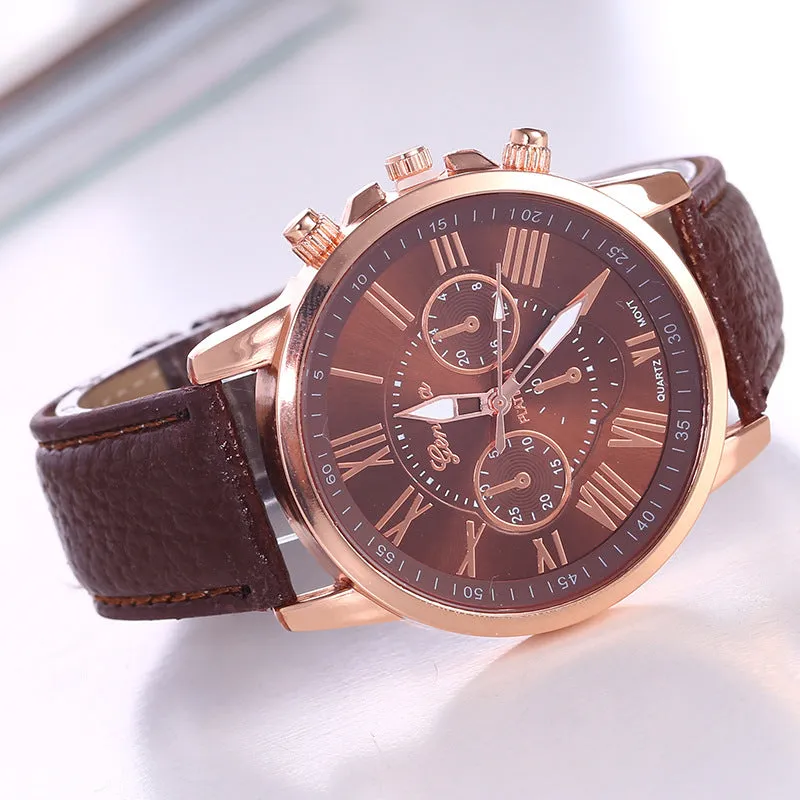 Women's Belt Leather Watch Strap Women's Fashion Women's Watch Scale Men's Watch
