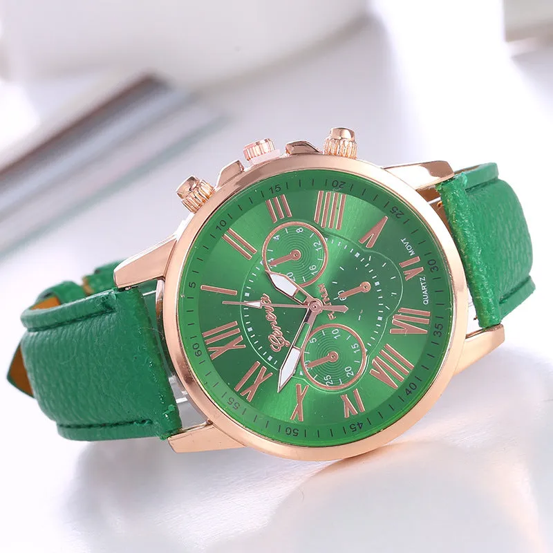 Women's Belt Leather Watch Strap Women's Fashion Women's Watch Scale Men's Watch