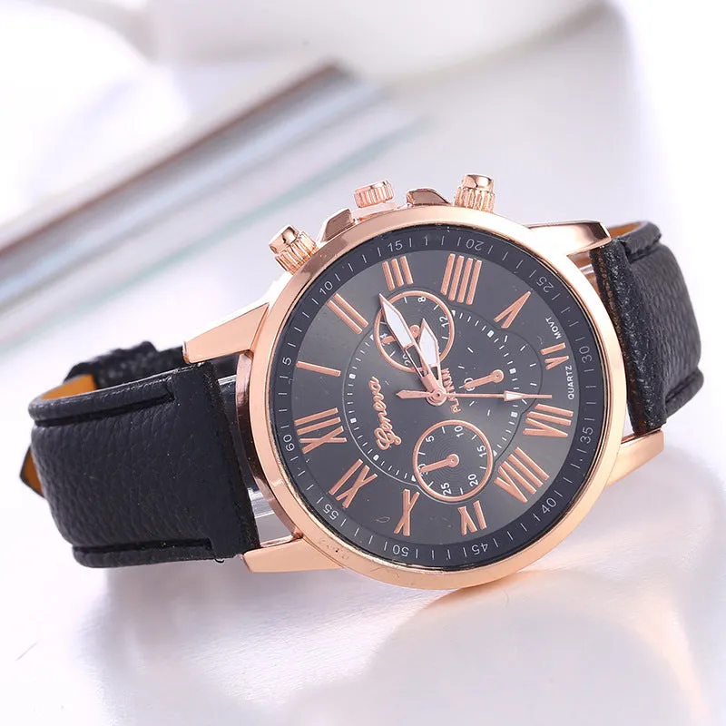 Women's Belt Leather Watch Strap Women's Fashion Women's Watch Scale Men's Watch