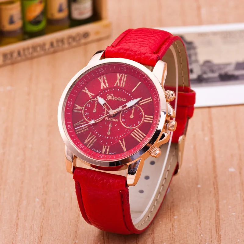 Women's Belt Leather Watch Strap Women's Fashion Women's Watch Scale Men's Watch
