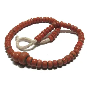 Yoruba "Coral" Glass Beads / Necklace