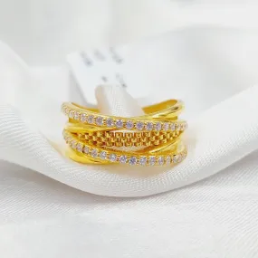Zircon Studded Deluxe Ring
