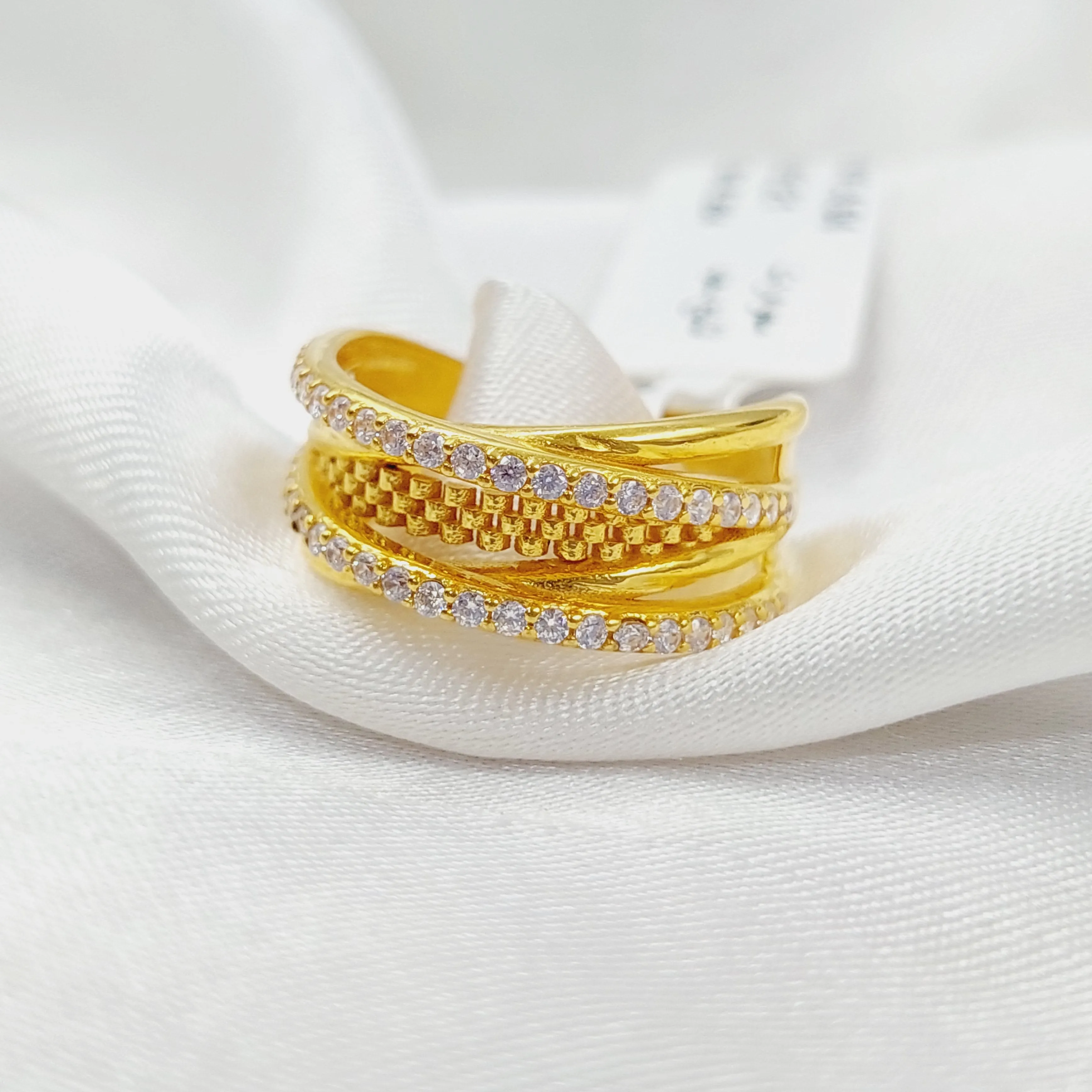 Zircon Studded Deluxe Ring